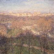 Early Spring Afternoon,Central Park Metcalf, Willard Leroy
